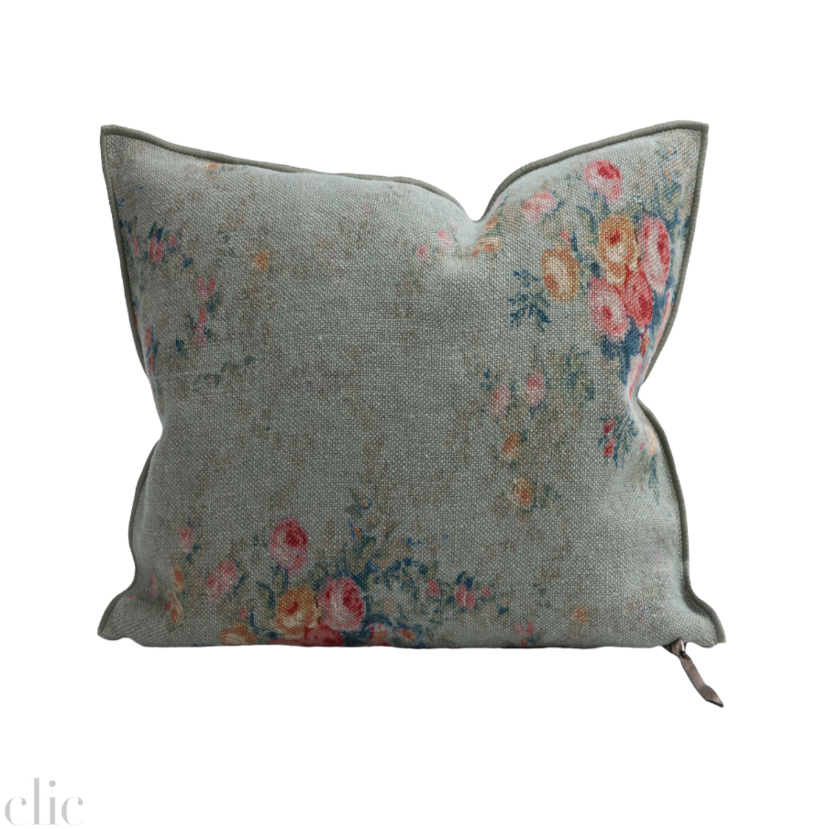 Wabi Sabi Linen Pompadour Nuage 20x20, from Masion de Vacances