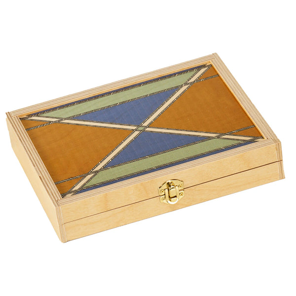 Wallis Mustard Travel Backgammon Set, from Wolfum Studio