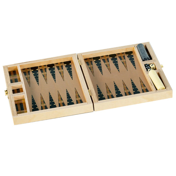 Walt Mustard Travel Backgammon Set, from Wolfum Studio