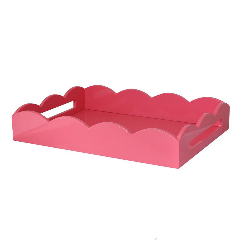 Medium Scalloped Edge Tray in Watermelon, from Addison Ross