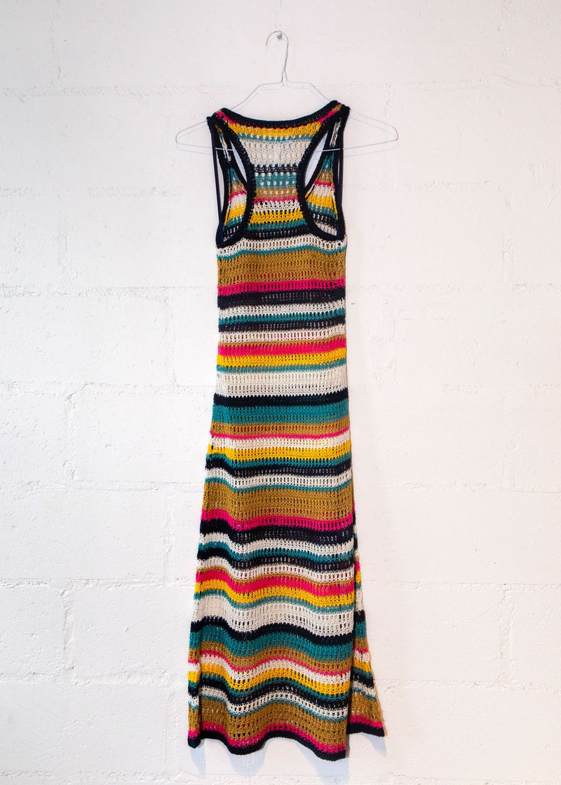 Etna Crochet Dress in Multi Stripe, from Apiece Apart