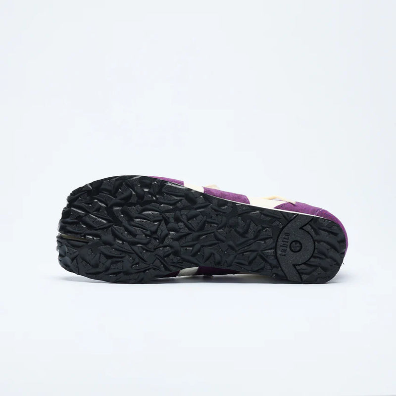 Tabi Trainer Airbag Sneakers in White and Purple, from Tabito