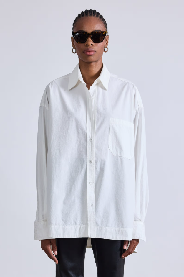 Aldea Oversized Button Down in Cream, from Apiece Apart