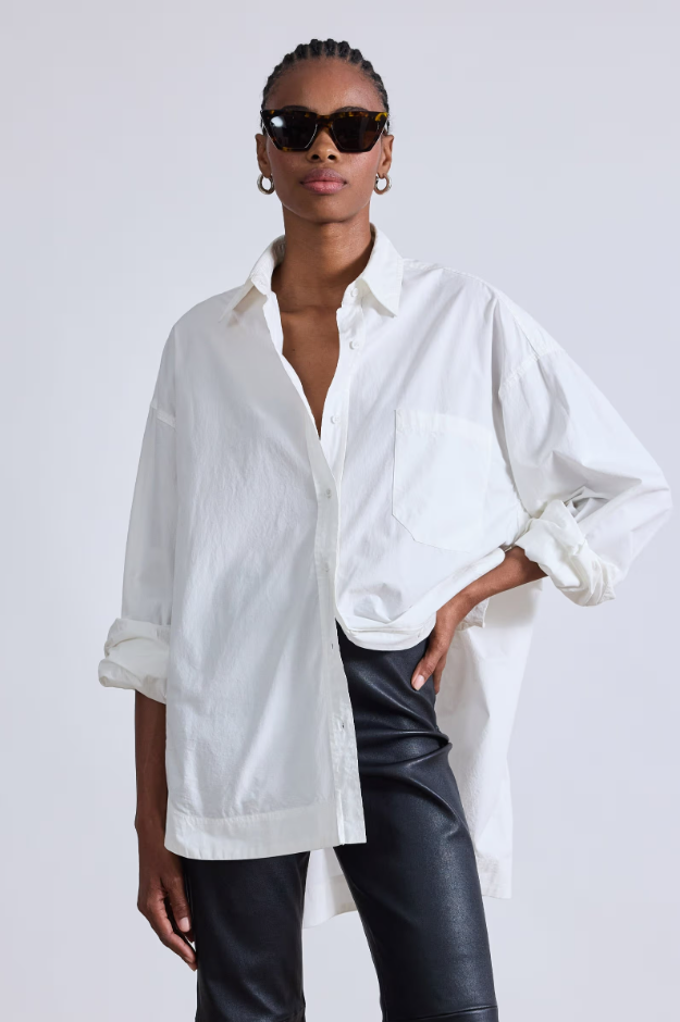 Aldea Oversized Button Down in Cream, from Apiece Apart