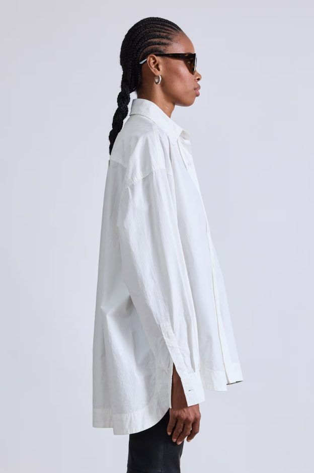 Aldea Oversized Button Down in Cream, from Apiece Apart