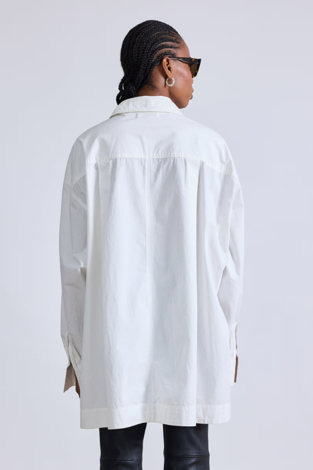 Aldea Oversized Button Down in Cream, from Apiece Apart