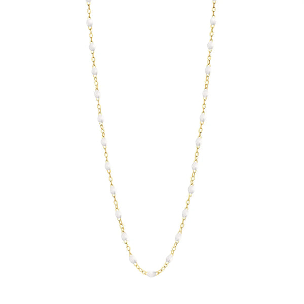 Classic Gigi White Necklace, Yellow Gold from Gigi Clozeau