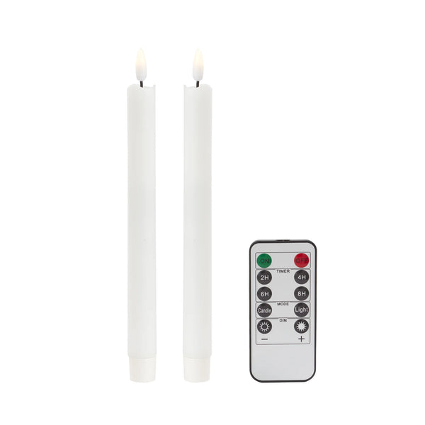 Set of 2 LED Candles in White, from Addison Ross