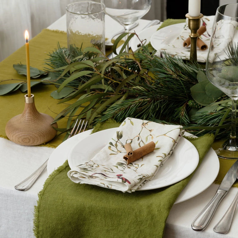 Mistletoe Napkins, from Linen Tales