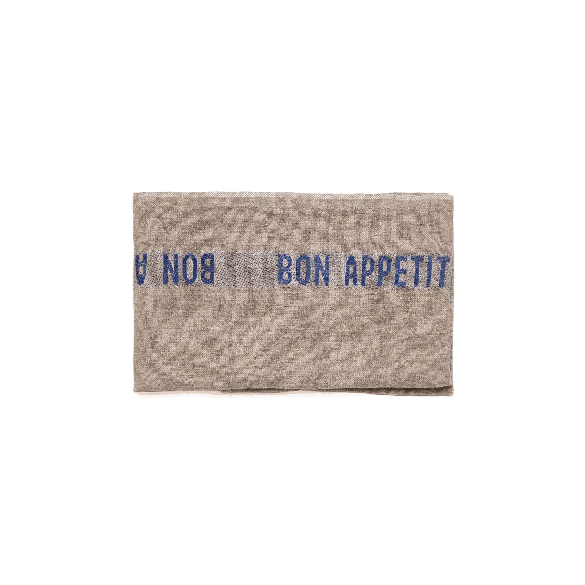 Bon Appetit Tea Towel in Linen Blue, from Charvet Editions