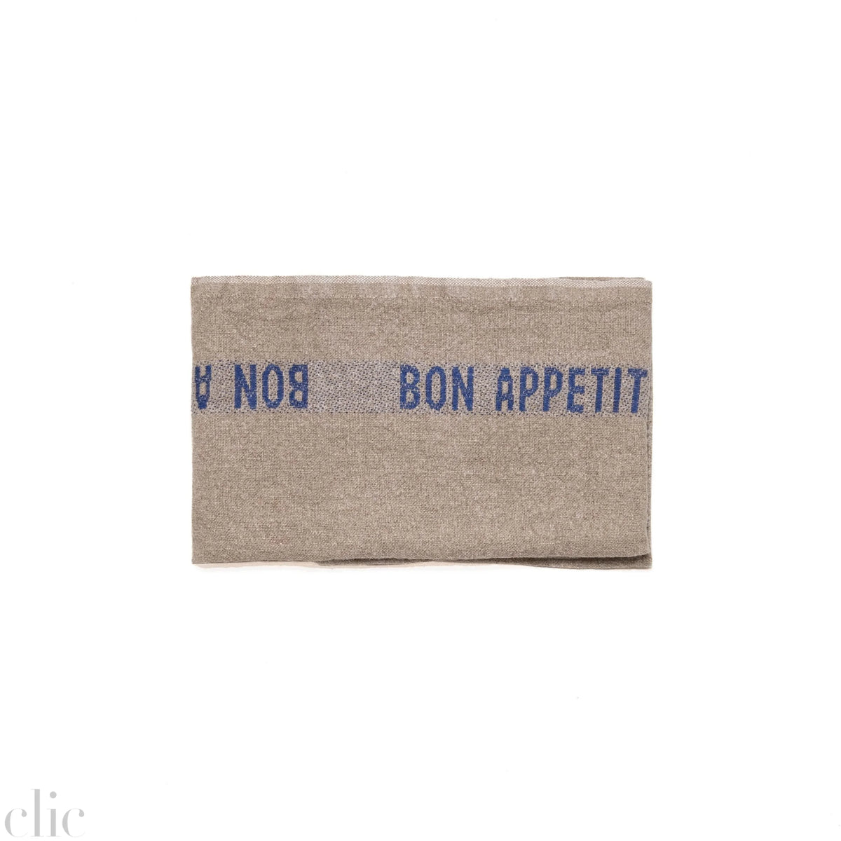 Bon Appetit Tea Towel in Linen Blue, from Charvet Editions