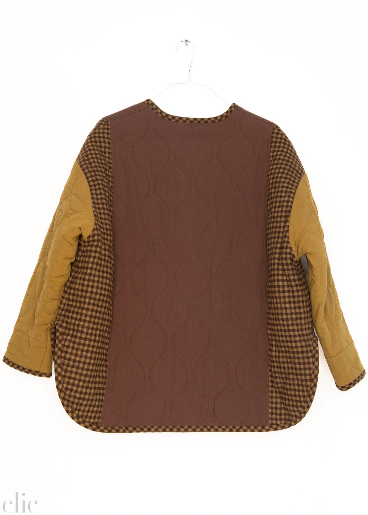 Reversible Patchwork Jacket in Brown and Multi