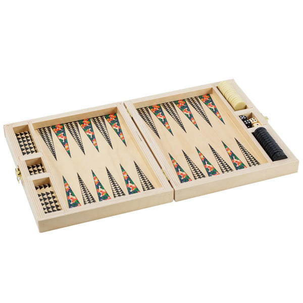 Poppy Green Table Backgammon, from Wolfum