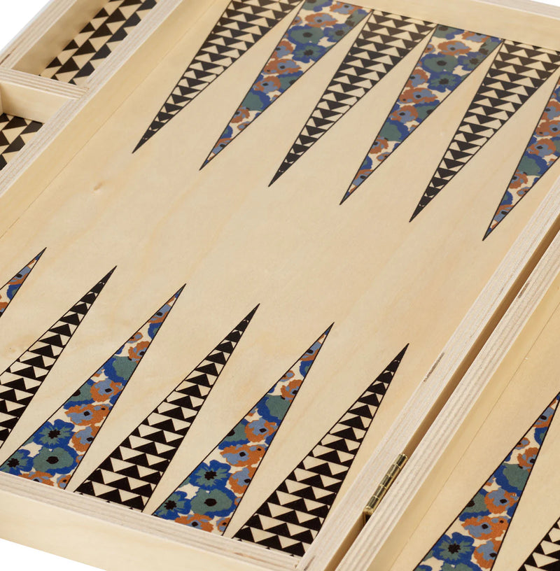 Poppy Teal Tabletop Backgammon Set, from Wolfum Studio