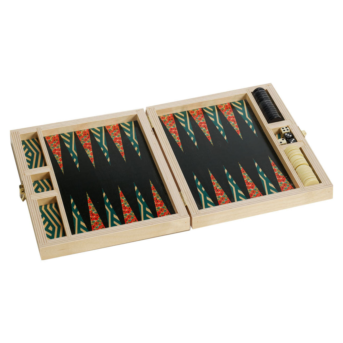 Poppy Red Travel Backgammon, from Wolfum