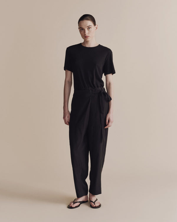 Wrap Pants in Black, from Mijeong Park