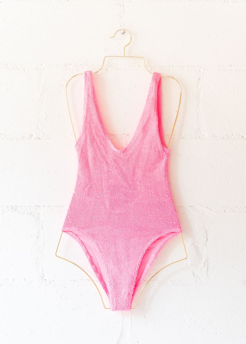 Marbella Scoop Neck One Piece Strawberry Pink, from Love & Bikinis