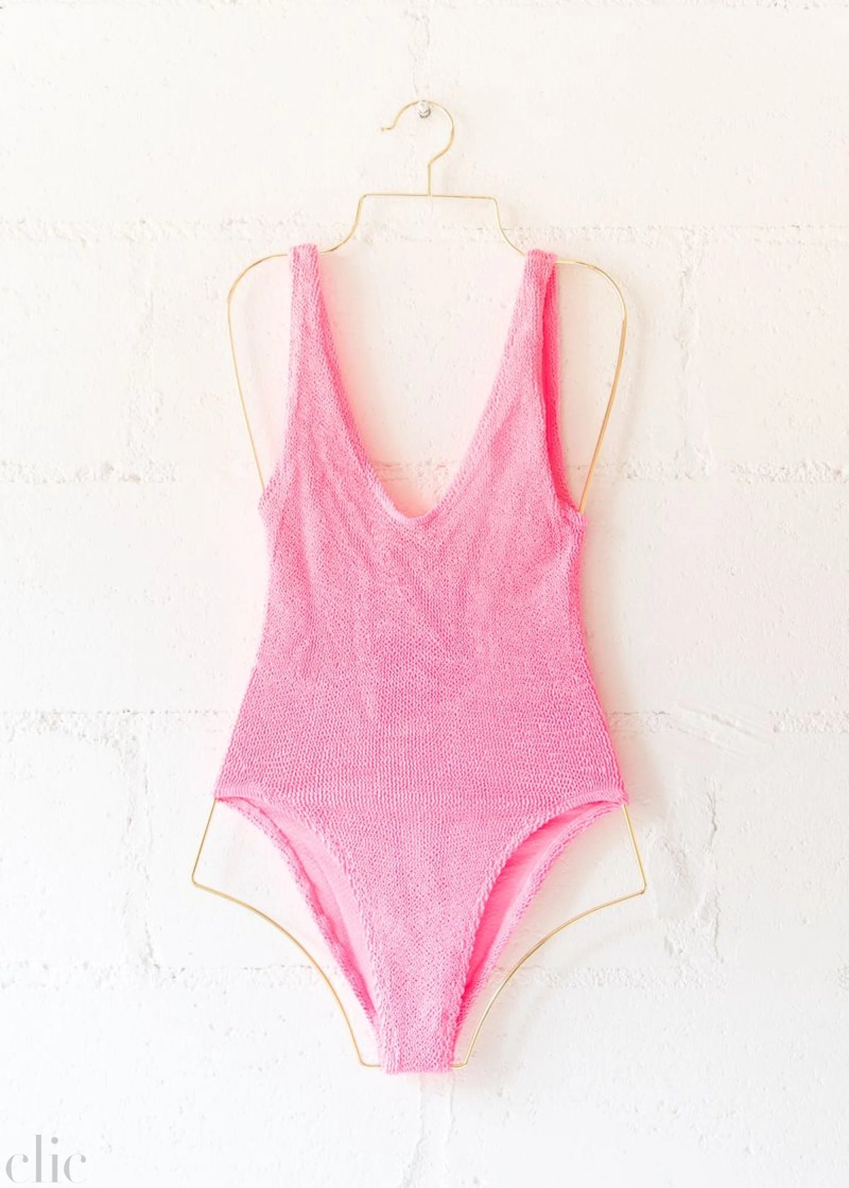 Marbella Scoop Neck One Piece Strawberry Pink, from Love & Bikinis