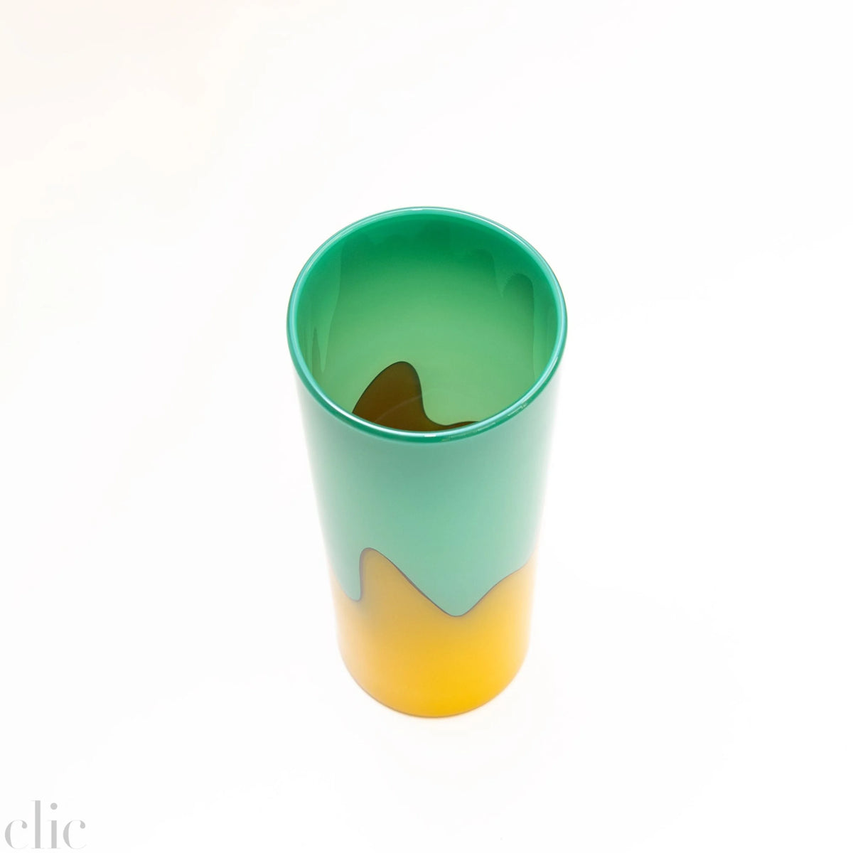 Tall Drip Vase in Green