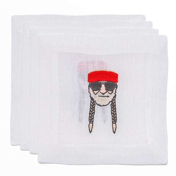 Willie Nelson Cocktail Napkins, from Lettermade