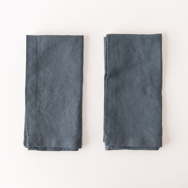 Blue Fog Linen Napkins Set of 2, from Linen Tales