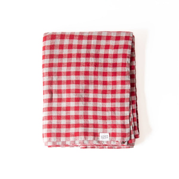 Red Gingham Tablecloth, from Linen Tales