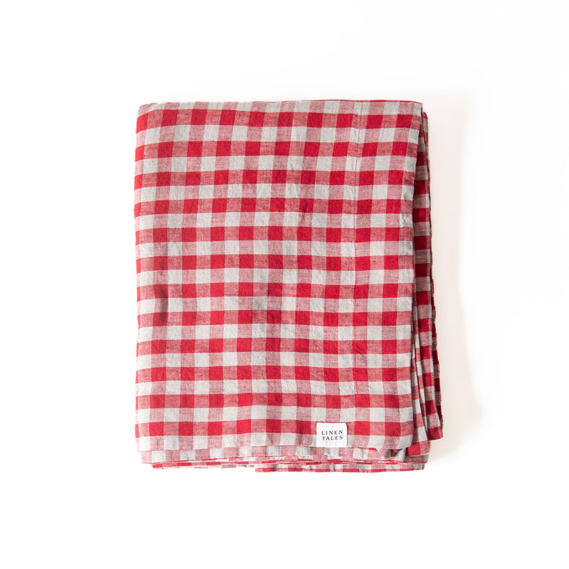 Red Gingham Tablecloth, from Linen Tales