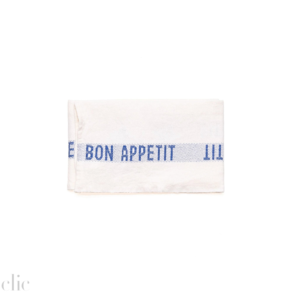 Bon Appetit Tea Towel in White Blue, from Charvet Editions