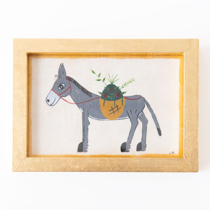 Donkey with Flowers Painting, from Roversong