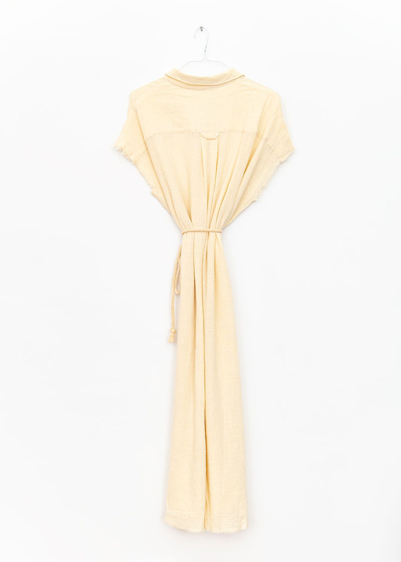 Empire Long Resort Dress in Cream, from Maison Saint julien