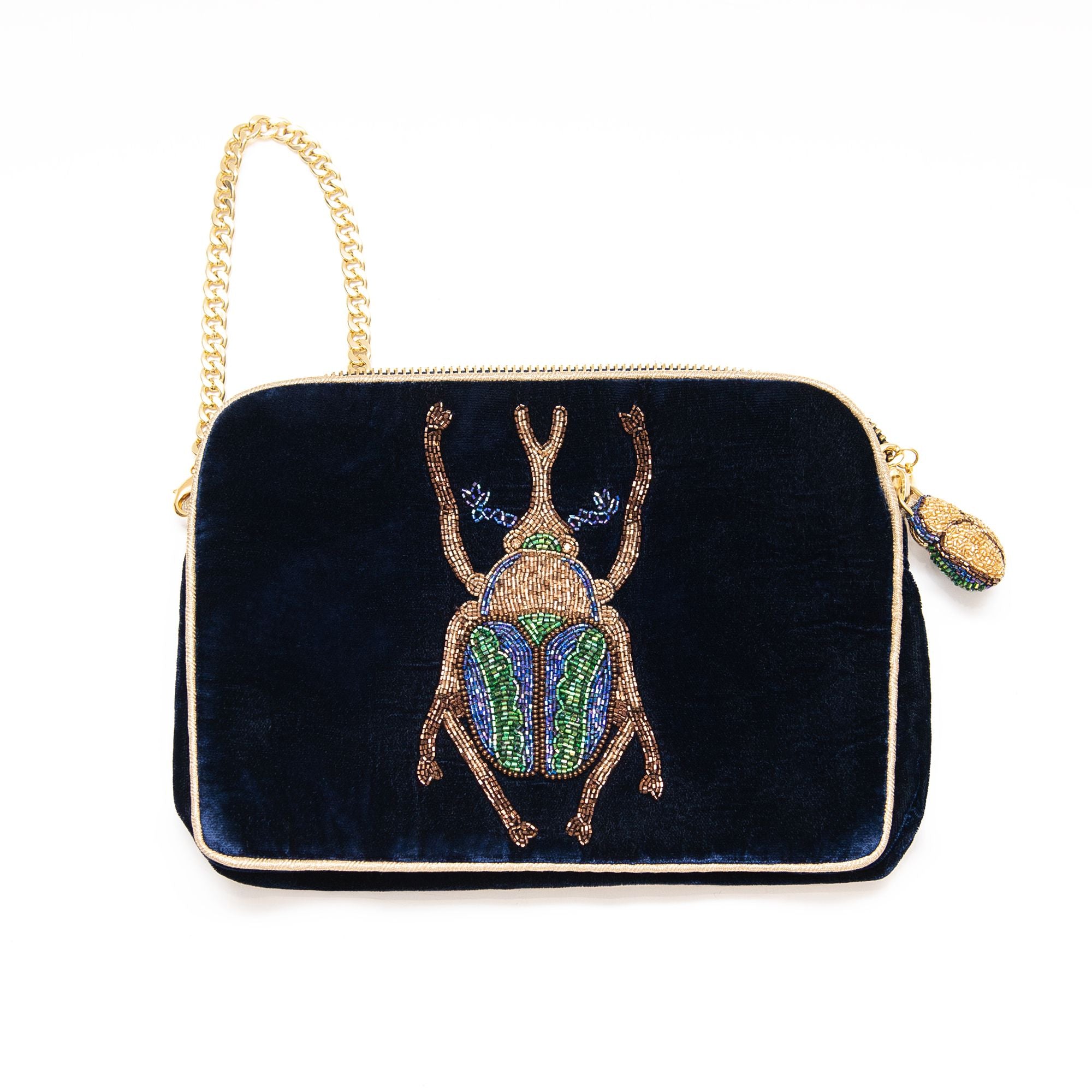 Beetle Sling Bag in Navy, from Olivia Dar