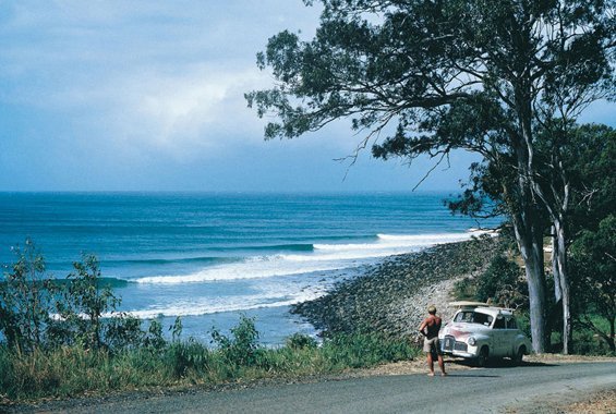Bob McTavish and the '48 Holden, Noosa – 1966 by John Witzig