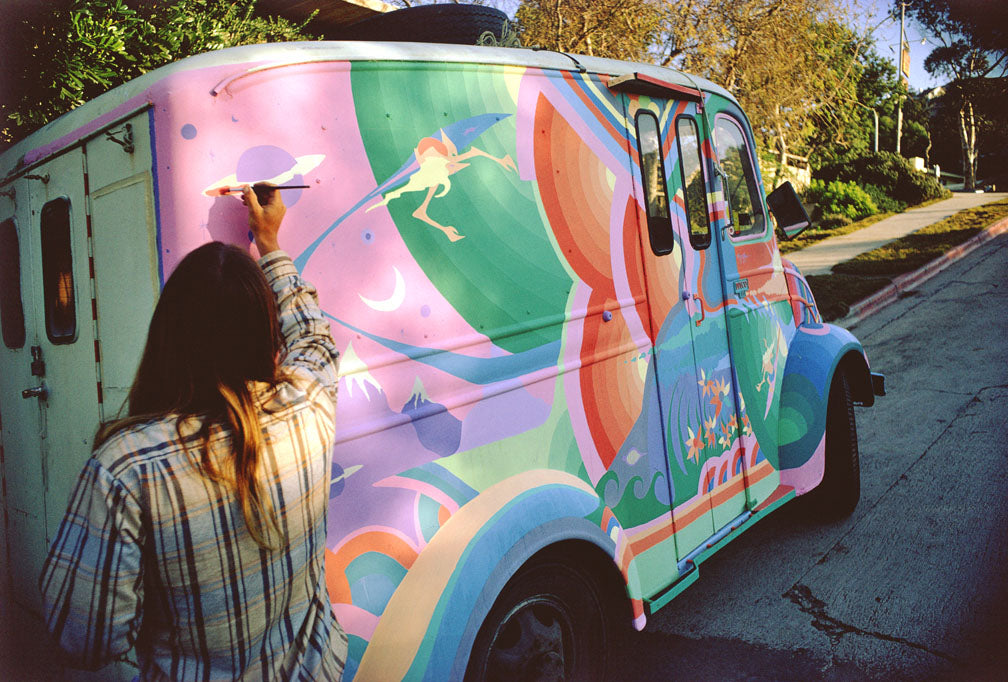 Milk Truck, La Jolla, Calif 1973 by Jeff Divine