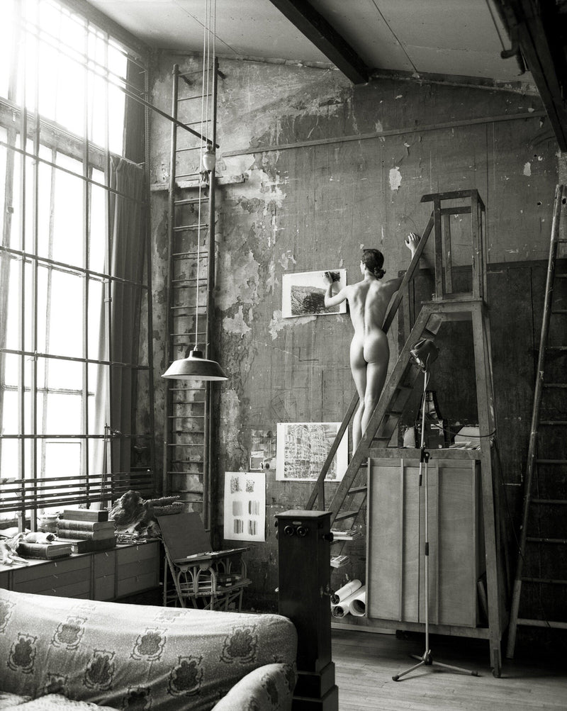 Atelier Sylvie Gaudin-Painting Nude, 75006, Paris, October 15, 1991 by Mark Arbeit
