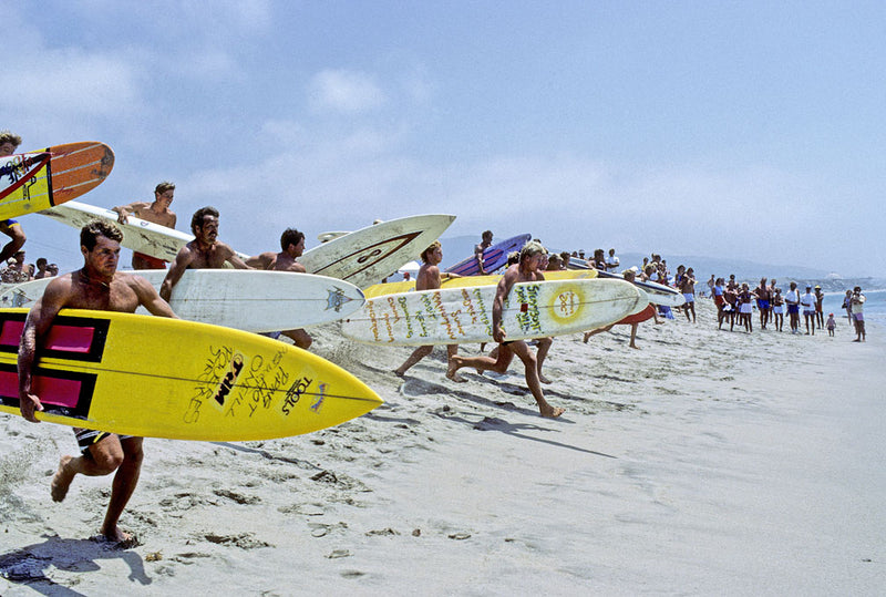 Paddle Race, Trestles, Calif 1984 by Jeff Divine