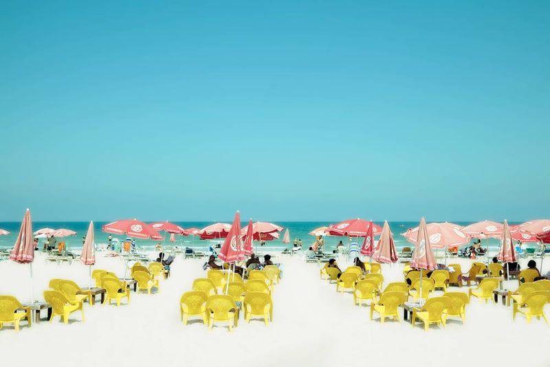 Yellow Chairs, Tel Aviv Beach by Stephane Dessaint