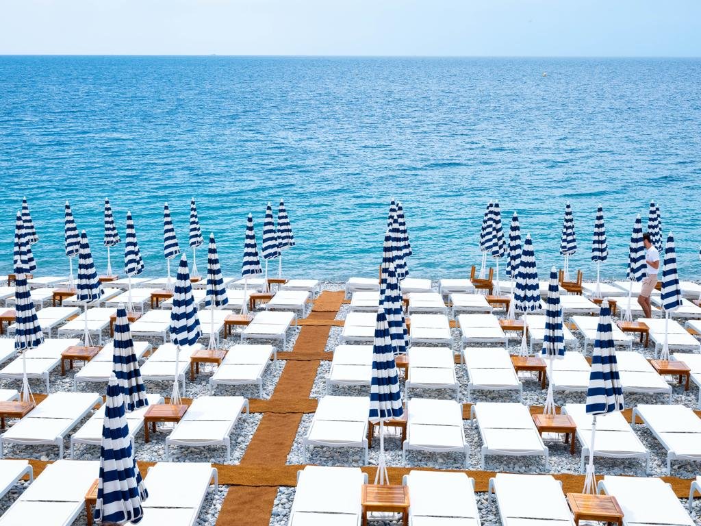 French Riviera - Nice Rhul Plage Morning by Juliette Charvet