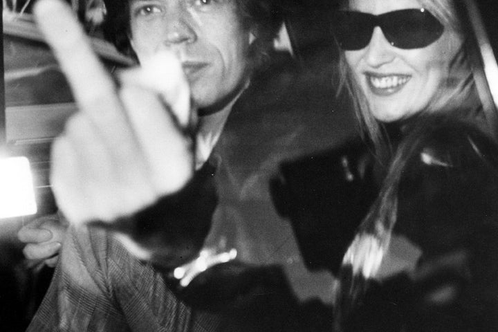 Mick Jagger and Jerry Hall by Ron Galella