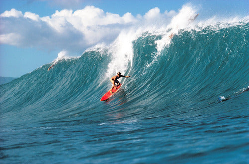 Drop In, Rory Russell, Pipeline, Oahu, Hi 1973 by Jeff Divine