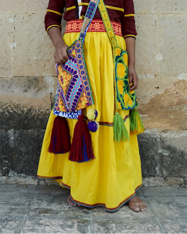 Huichol Yellow Skirt by Anne Menke