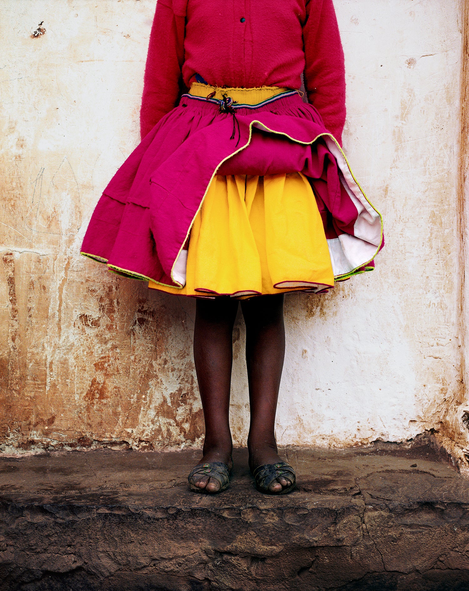 Pink Skirt 2, Taquile Island by Anne Menke