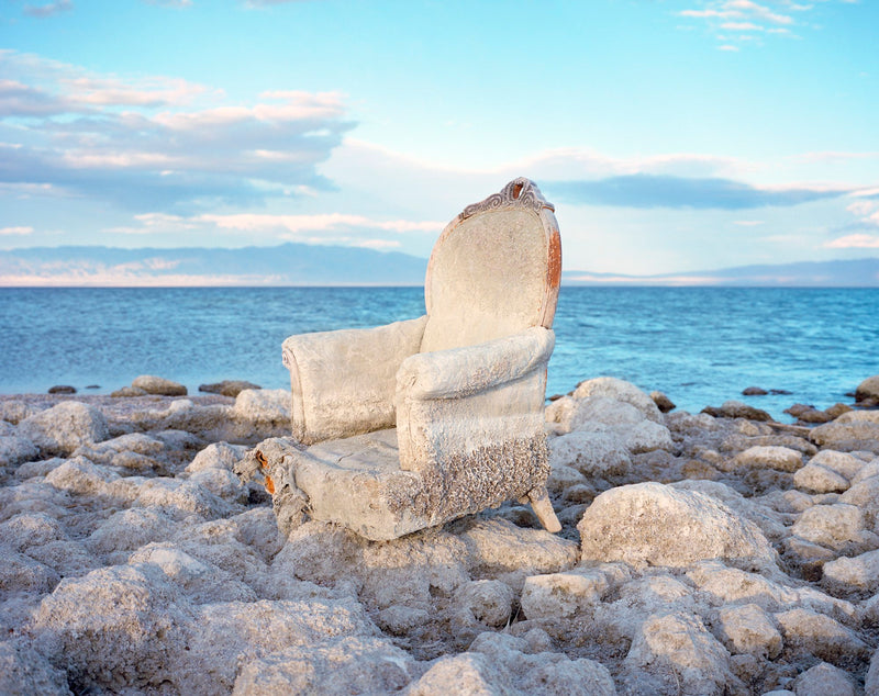 Salton Sea Beach California Chair With Arms by Rob Hann